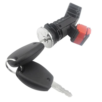 Цилиндрический выключатель зажигания с одним ключом на 4 контакта для Renault Clio Dacia Logan Sandero 806016505R 487004184R
